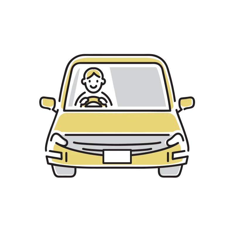 車に乗る人のイラスト